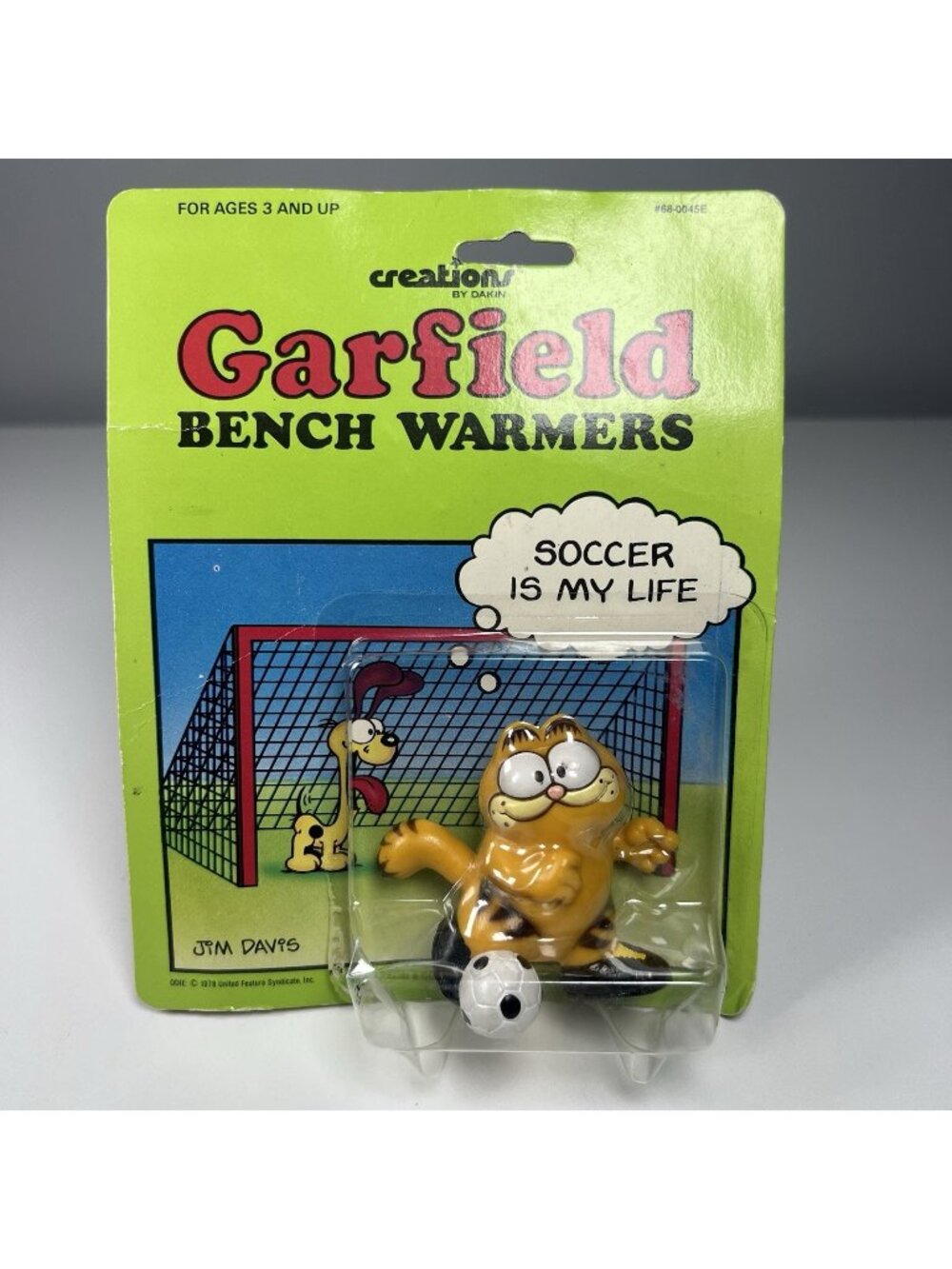 Vintage Garfield Bench Warmers Soccer Is My Life Dakin Carded Figure #68-0045E
